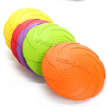 Soft Flexible Rubber Flying Disc for Dogs 4 Colors Foldable Interactive Pet Toy Training Supplies S M L Sizes