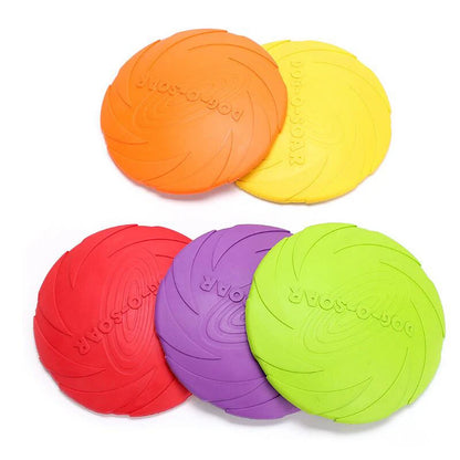 Soft Flexible Rubber Flying Disc for Dogs 4 Colors Foldable Interactive Pet Toy Training Supplies S M L Sizes