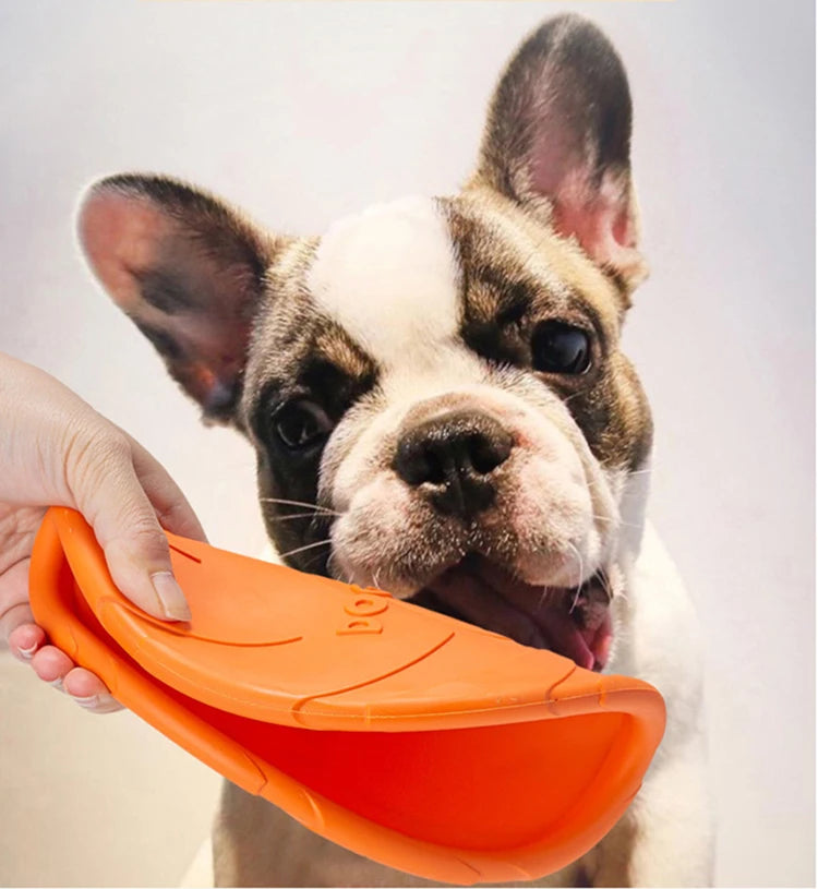 Soft Flexible Rubber Flying Disc for Dogs 4 Colors Foldable Interactive Pet Toy Training Supplies S M L Sizes