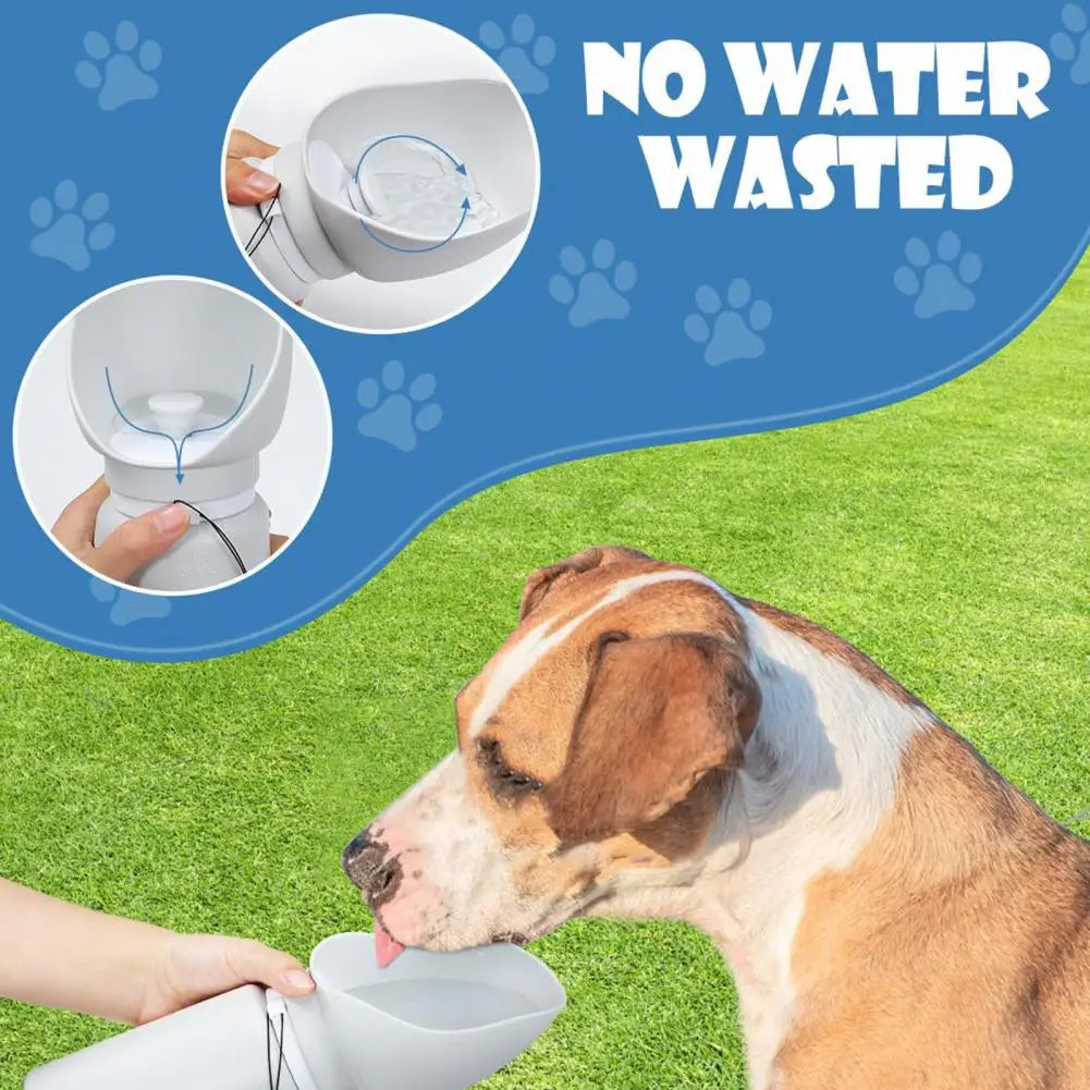 Collapsible Portable Travel Dog Water Bottle with Food Storage Universal Plastic Dog Feeder for Walking